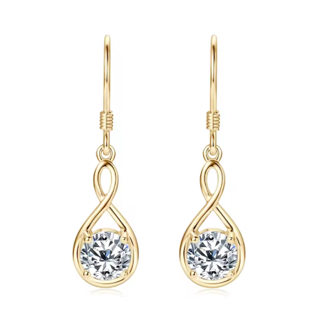 Eternal Glow Moissanite Drop Earrings