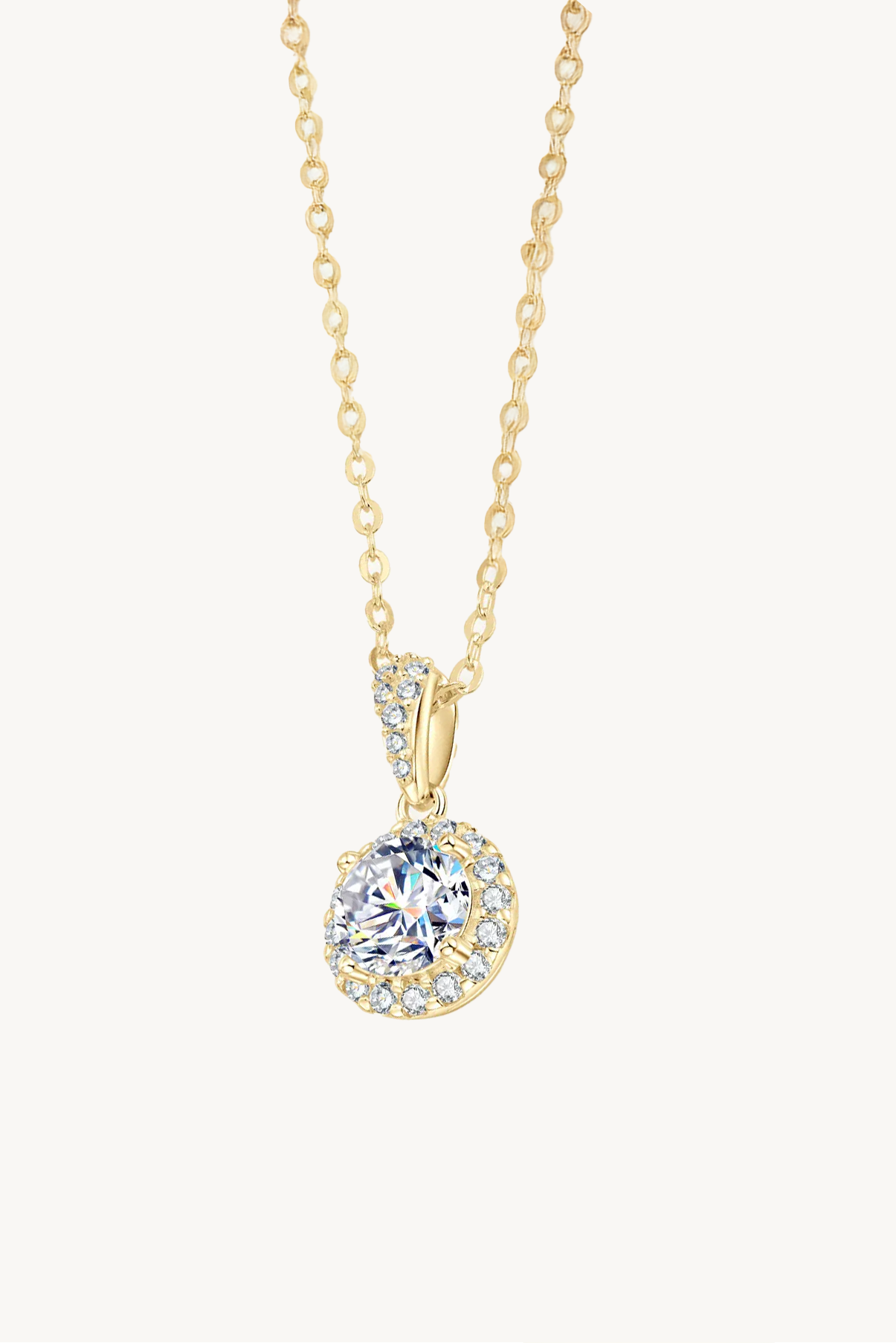 Halo Radiance Moissanite Necklace