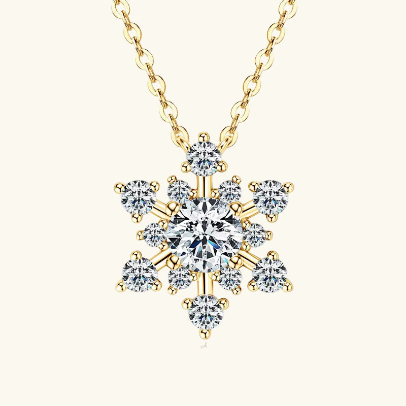 Snowflake Spark Moissanite Necklace
