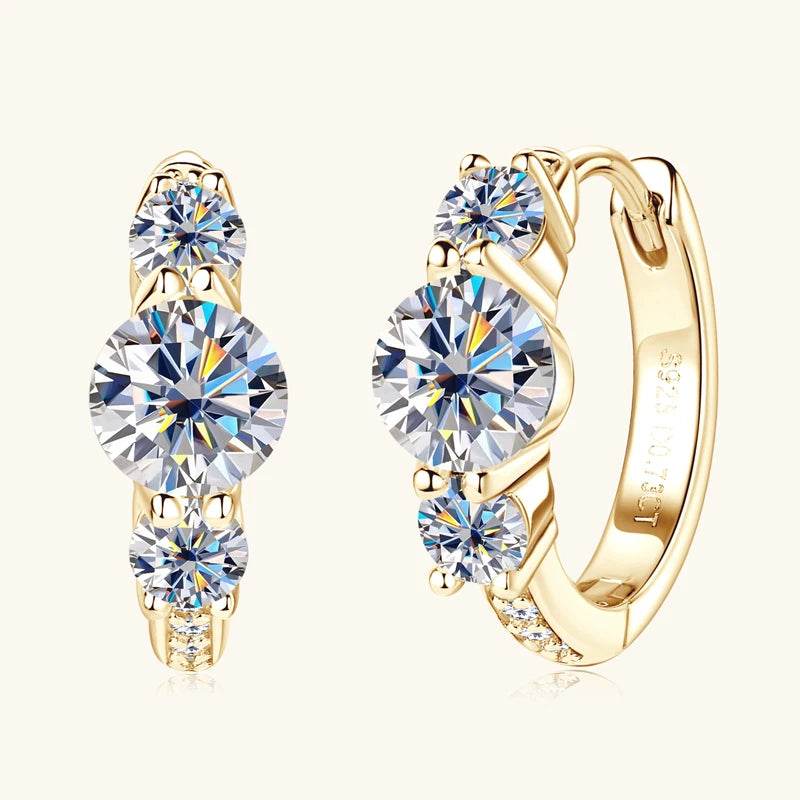 Radiance Moissanite Hoop Earrings