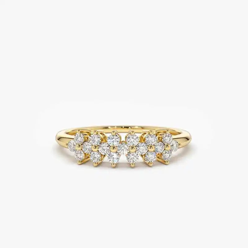 Flora Moissanite Cluster Ring