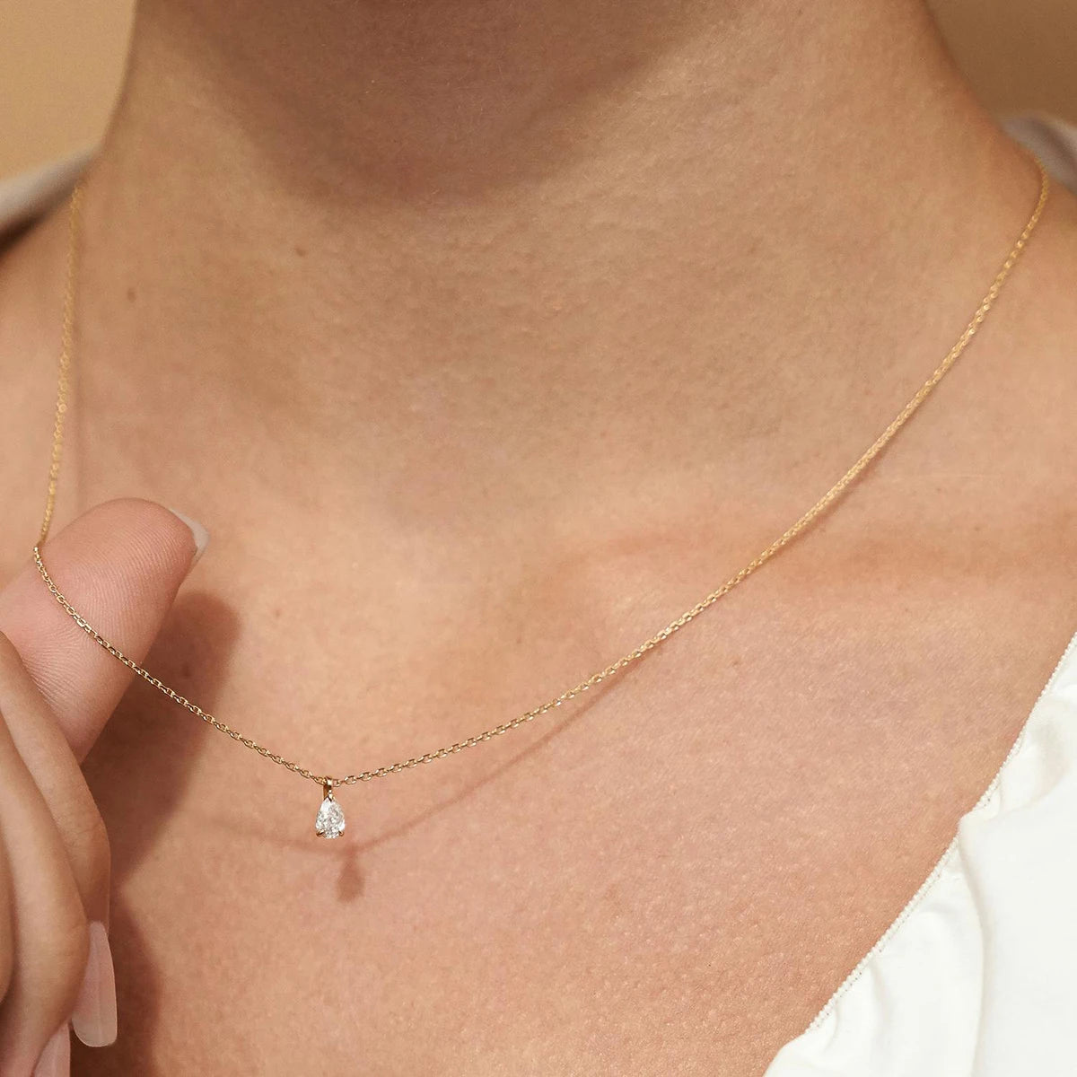 Seraphina Teardrop Moissanite Necklace