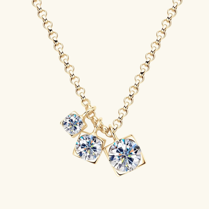 Trinity Spark Moissanite Necklace