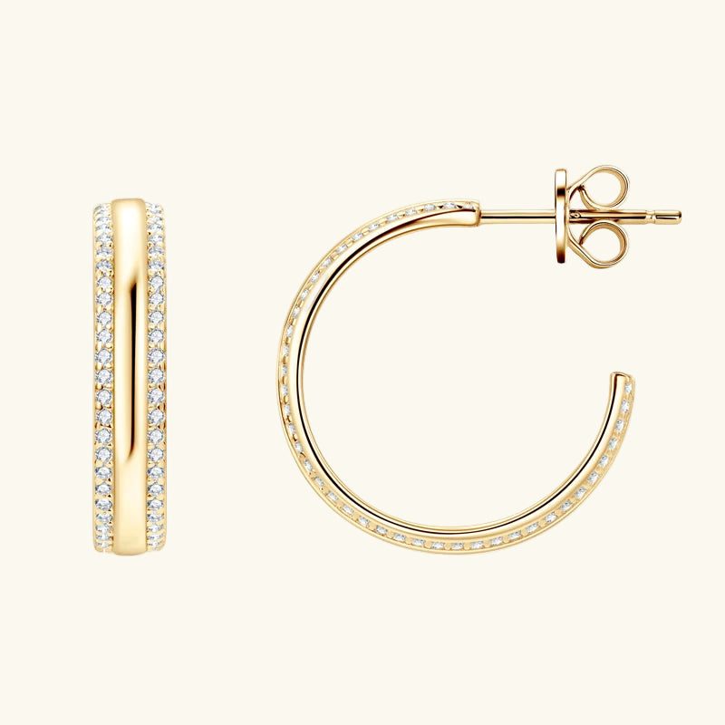 Lana Moissanite Hoop Earrings