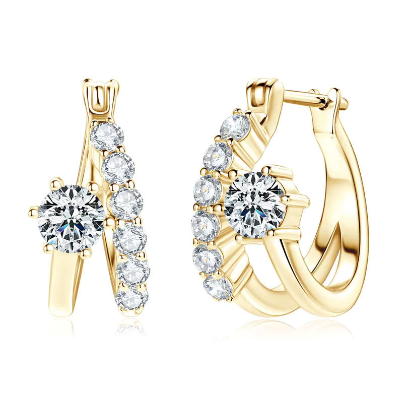 Tania Moissanite Bloom Hoop Earrings