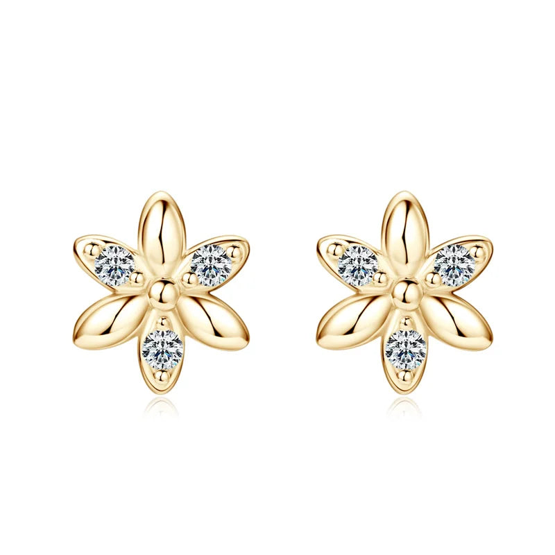 Blossom Shine Moissanite Stud Earrings