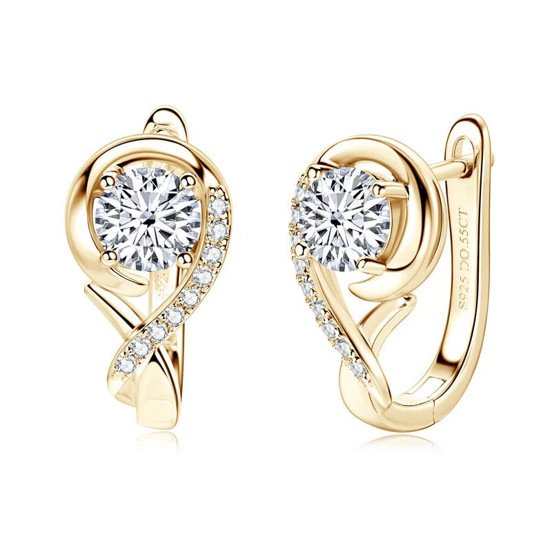 Eternal Glow Moissanite Hoop Earrings