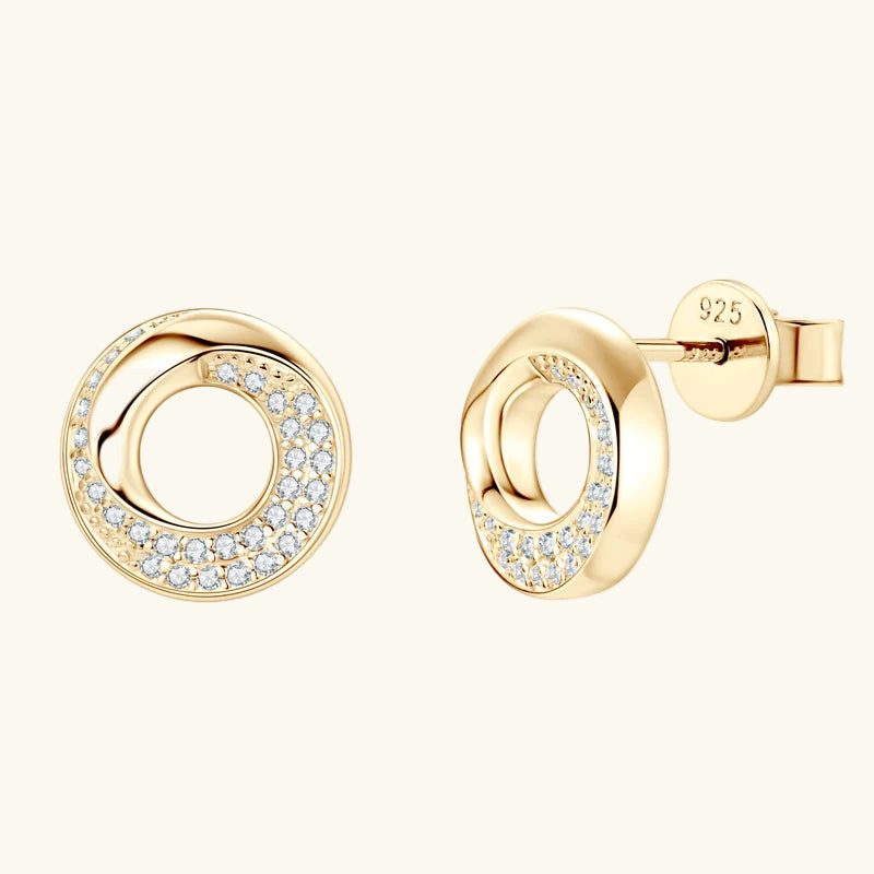 Talia Circle Moissanite Earrings