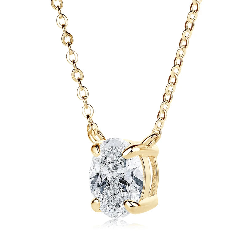 Elara Oval Moissanite Pendant Necklace