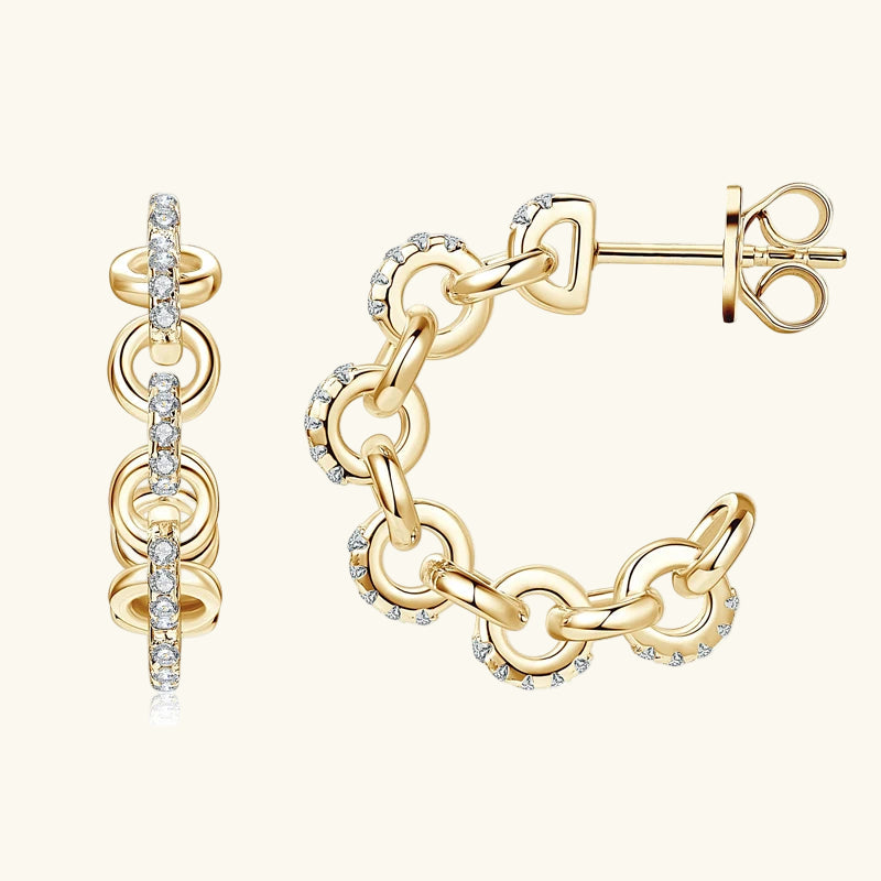 Brisa Moissanite Chain Earrings