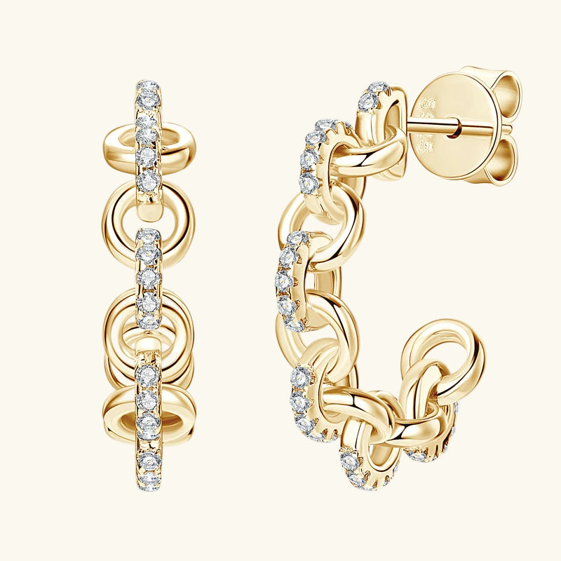 Brisa Moissanite Chain Earrings