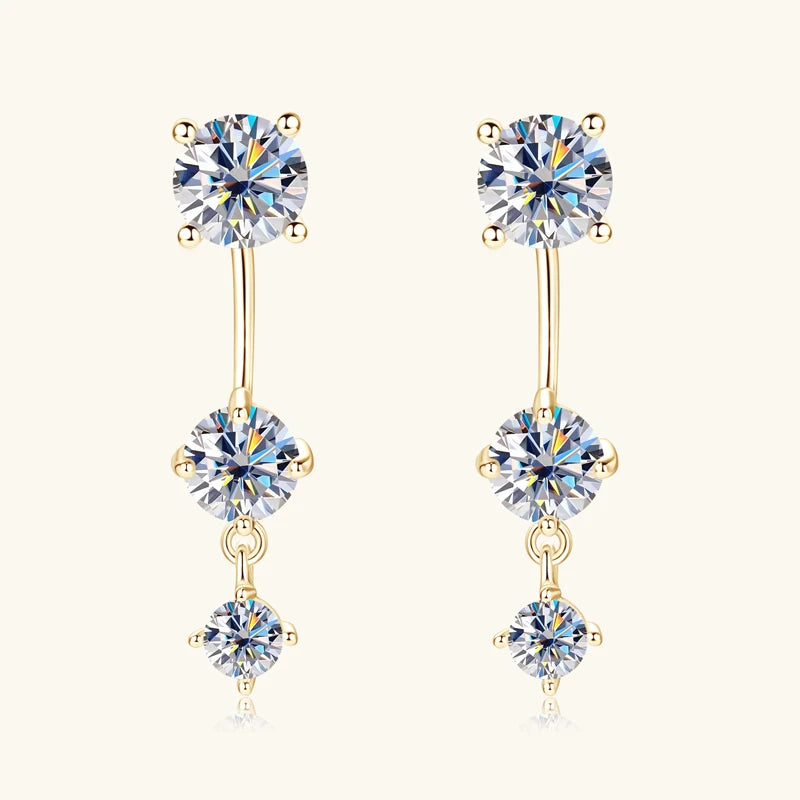 Twilight Moissanite Double-Sided Earrings
