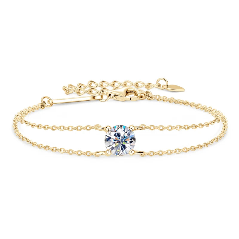 Double Chain Moissanite Bracelet
