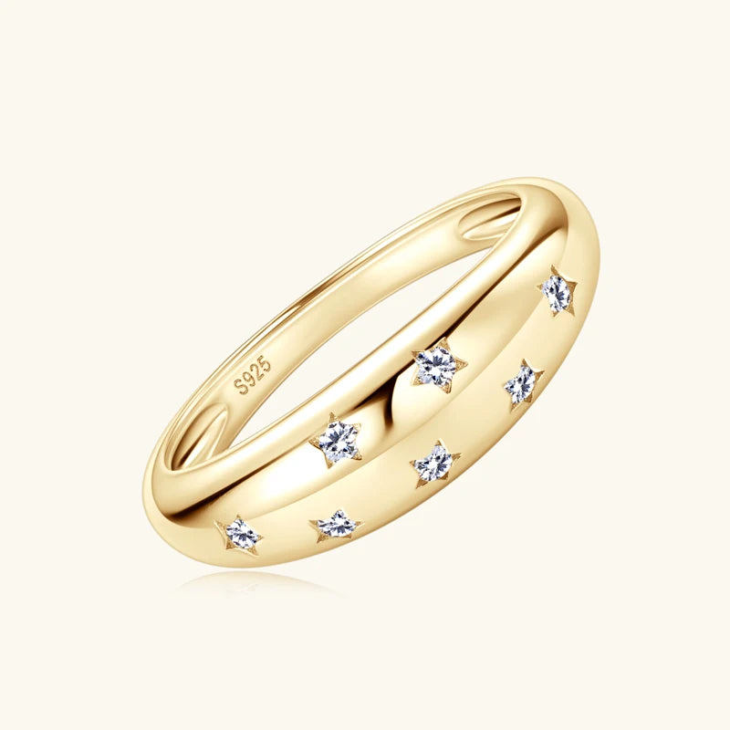 Starry Grace Moissanite Ring