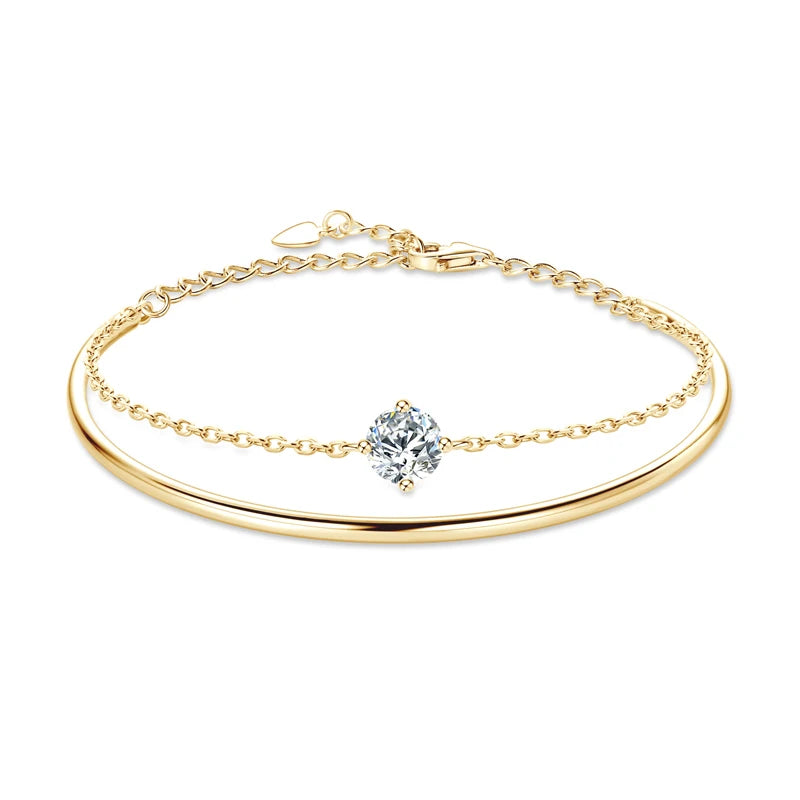Aurelia Moissanite Bangle Bracelet