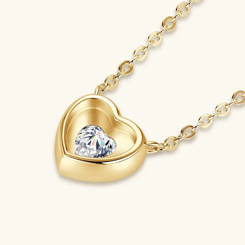 Amora Heart Moissanite Necklace