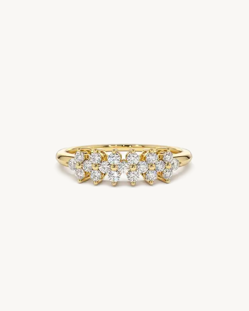 Flora Moissanite Cluster Ring
