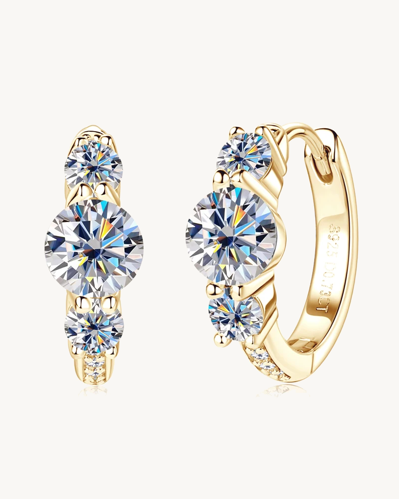 Radiance Moissanite Hoop Earrings