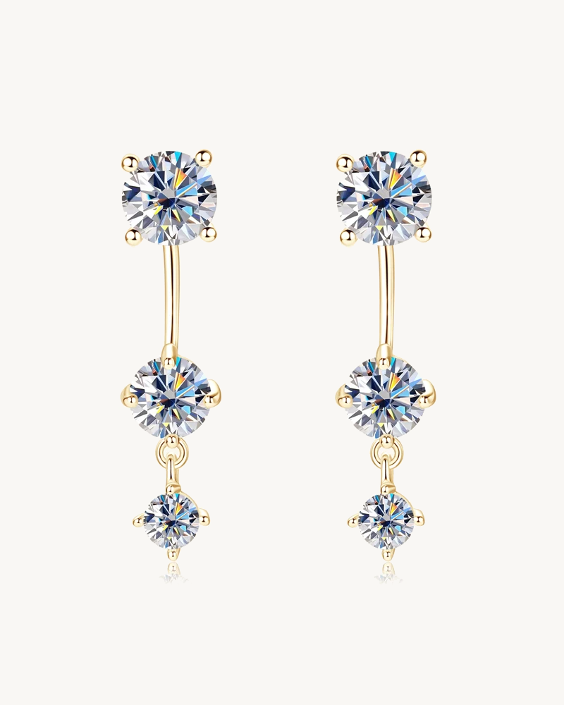 Twilight Moissanite Double-Sided Earrings