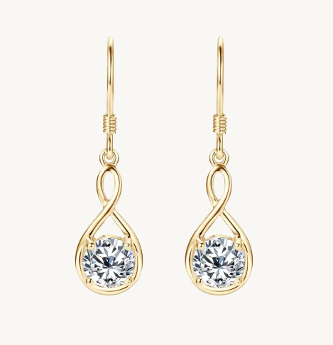 Eternal Glow Moissanite Drop Earrings
